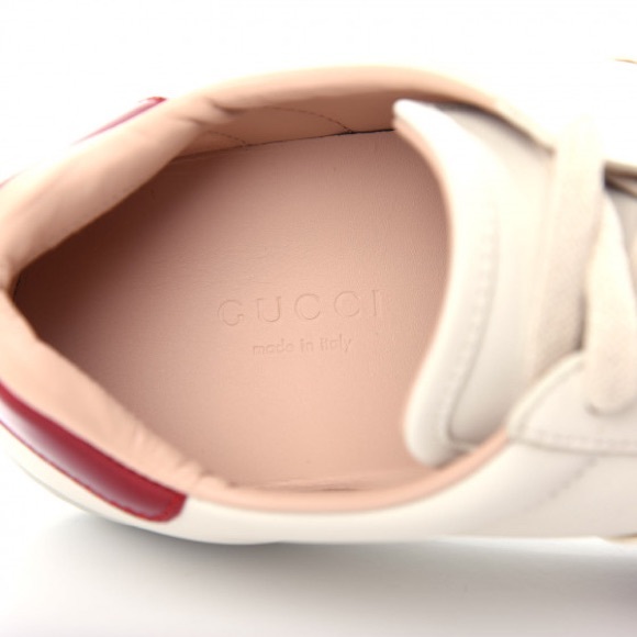 Gucci Ace Sneaker Off-White & Metallic Red - Picture 9 of 12